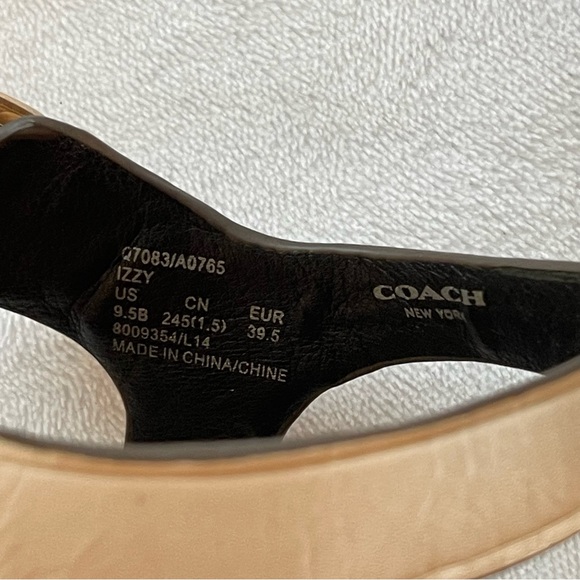 COACH 'Izzy' Heels Ivory Size 9.5 - Picture 7 of 10